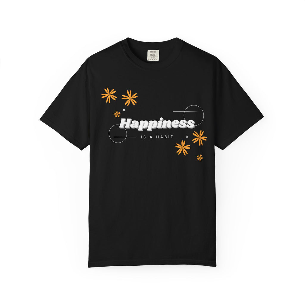 Happiness Is A Habit T-shirt | Floral Daisy Graphic Tee